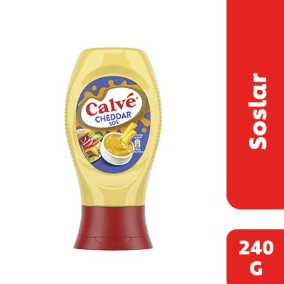 Calve Cheddar Sos 240GR - Mayonez bazlı cheddar peynirli içeriği ile makarna, hamburger ve patates gibi en çok tercih edilen yemekleri yıldızlaştırır.